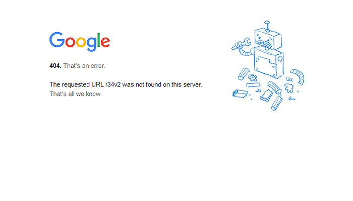 google 404 error page link