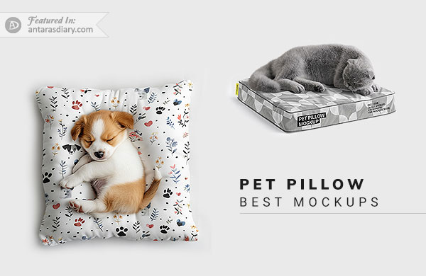 Best Pet Pillow Mockup PSD Files