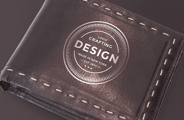 Download free leather wallet mockup