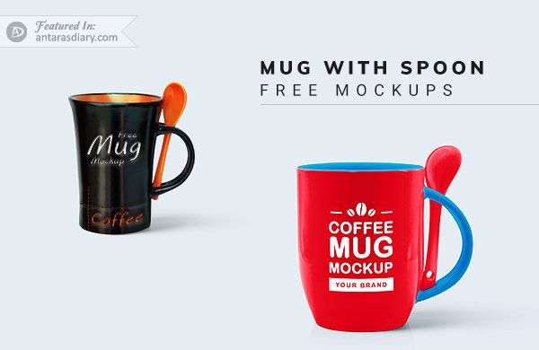 Free Mug With Spoon Mockup PSD Files Download – Antara's Diary