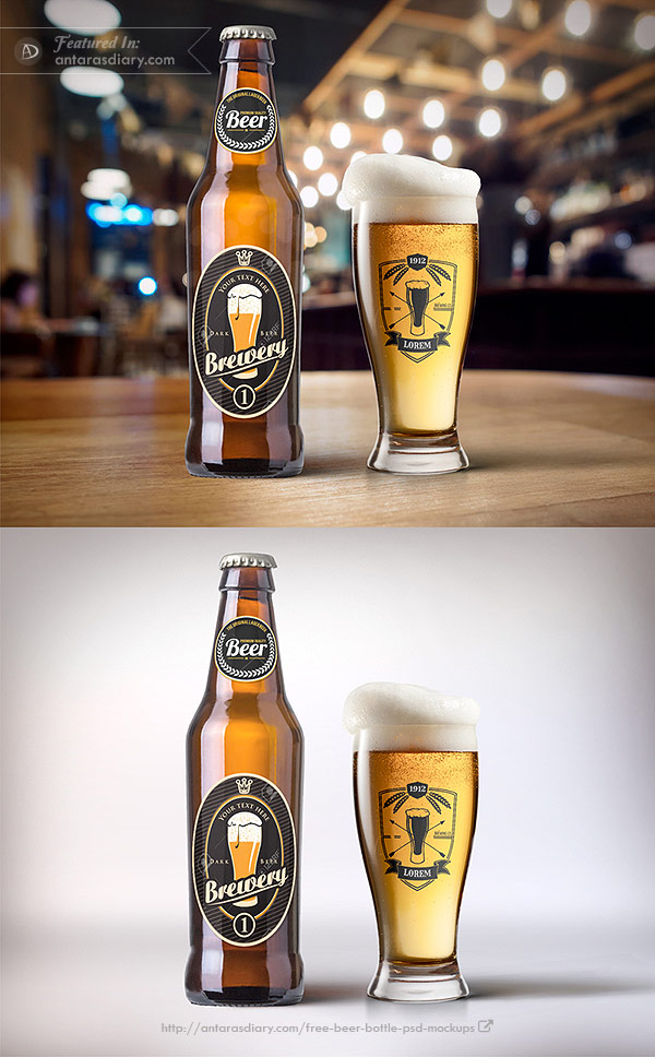 Download 35+ Free Beer Bottle Mockup PSD Files To Download | Antara's Diary