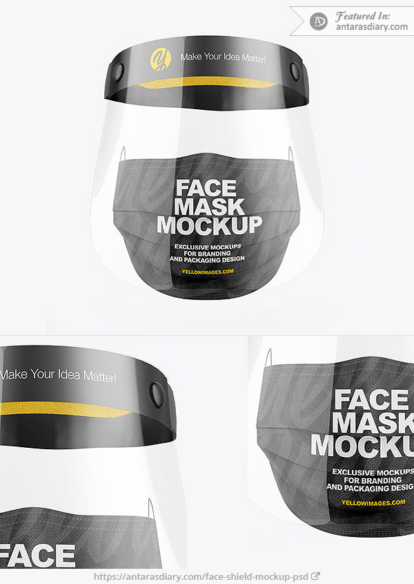 Face Shield Mockup Psd File Download