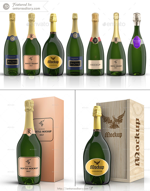 Download Best Champagne Bottle Mockup Files | Antara's Diary