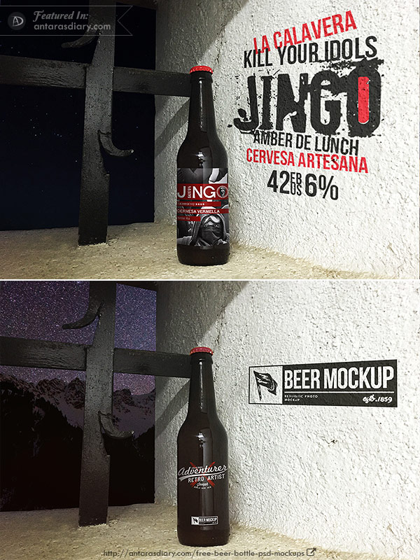 Download 35+ Free Beer Bottle Mockup PSD Files To Download | Antara ...