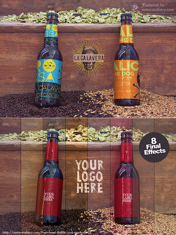 Download 35+ Free Beer Bottle Mockup PSD Files To Download | Antara ...