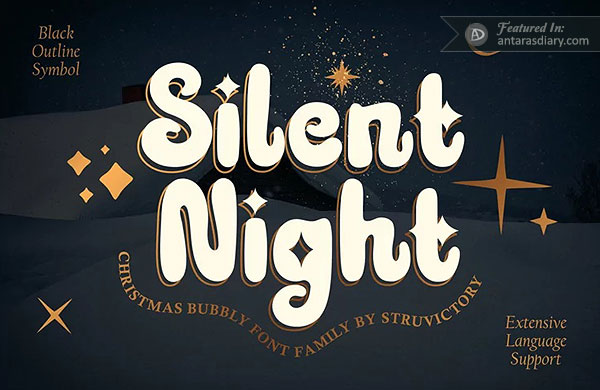 Silent Night Christmas Font Family