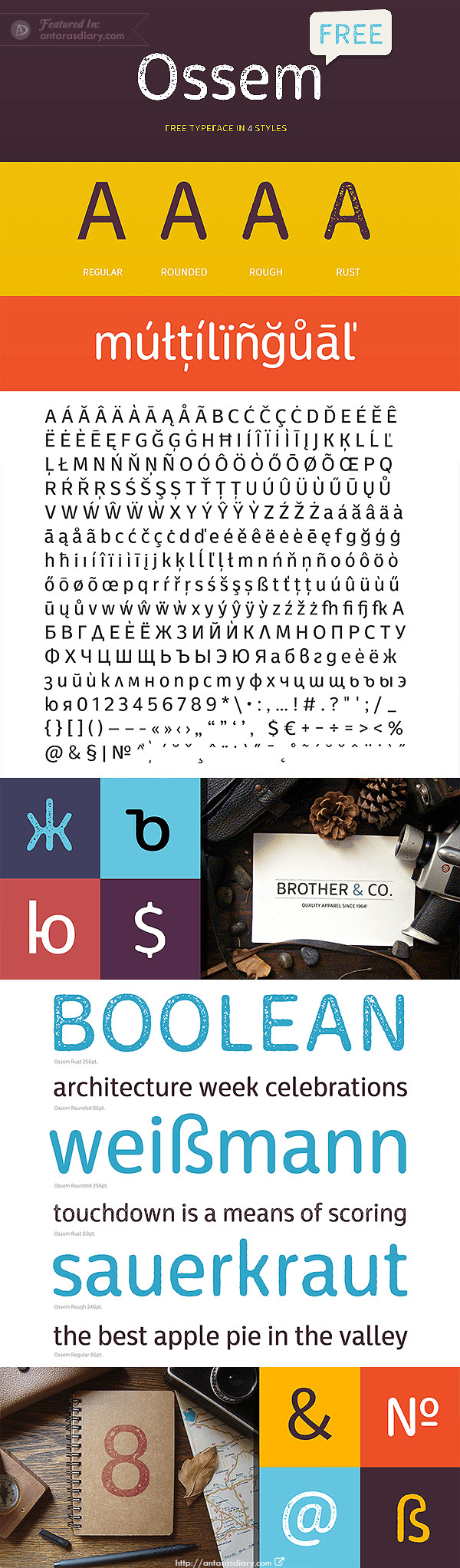 Ossem Free Font Family Sans Serif Font Antara S Diary